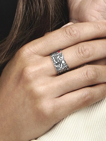 Keith Haring x Pandora Пръстен Art Love and People