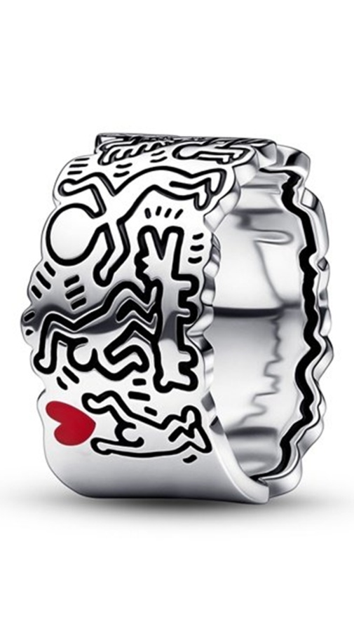 Keith Haring x Pandora Пръстен Art Love and People
