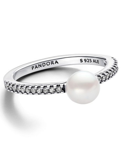 Pandora Пръстен Перла на късмета