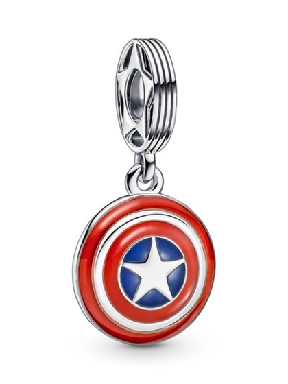 Marvel x Pandora Талисман висулка Щитът на Капитан Америка